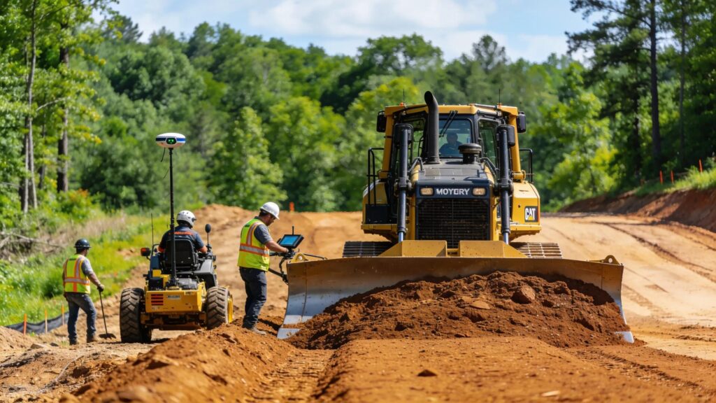 North Georgia grading services with advanced machinery in action for excavation projects