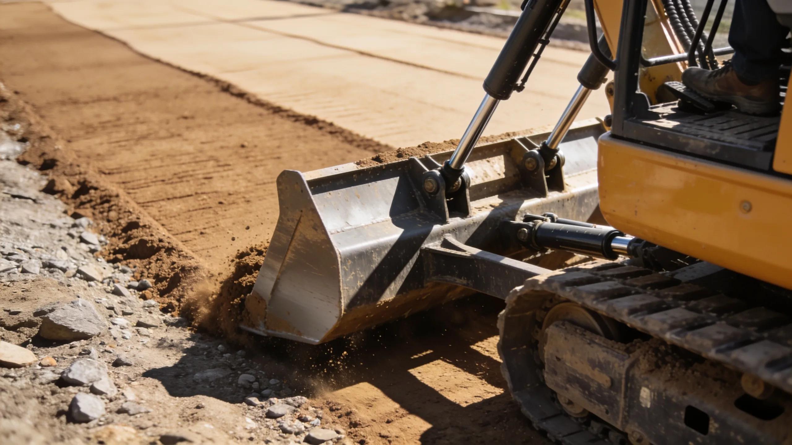 Grading contractor operating a bulldozer for site preparation in North Georgia