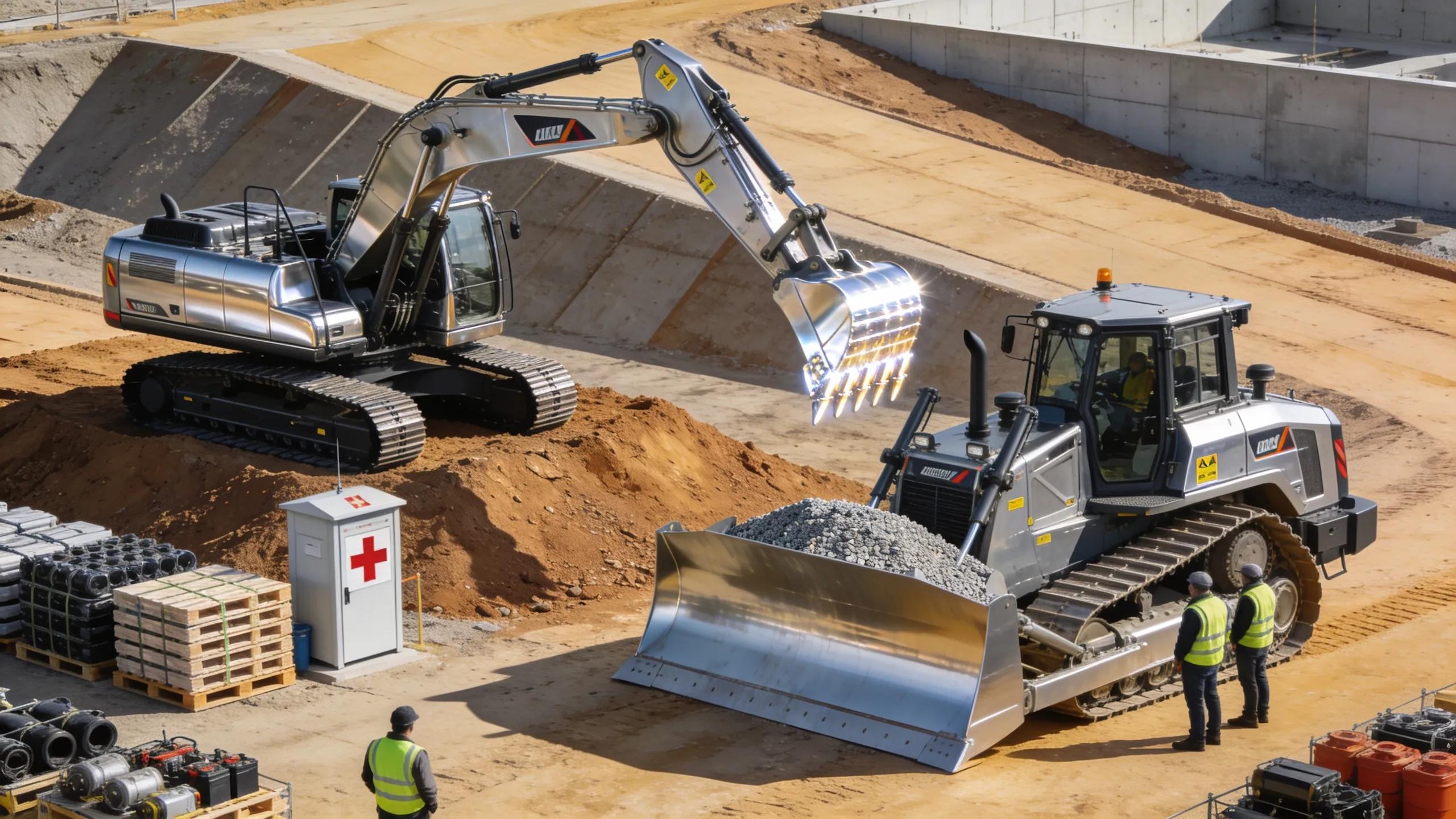 Modern excavation machinery highlighting equipment quality and experience in construction