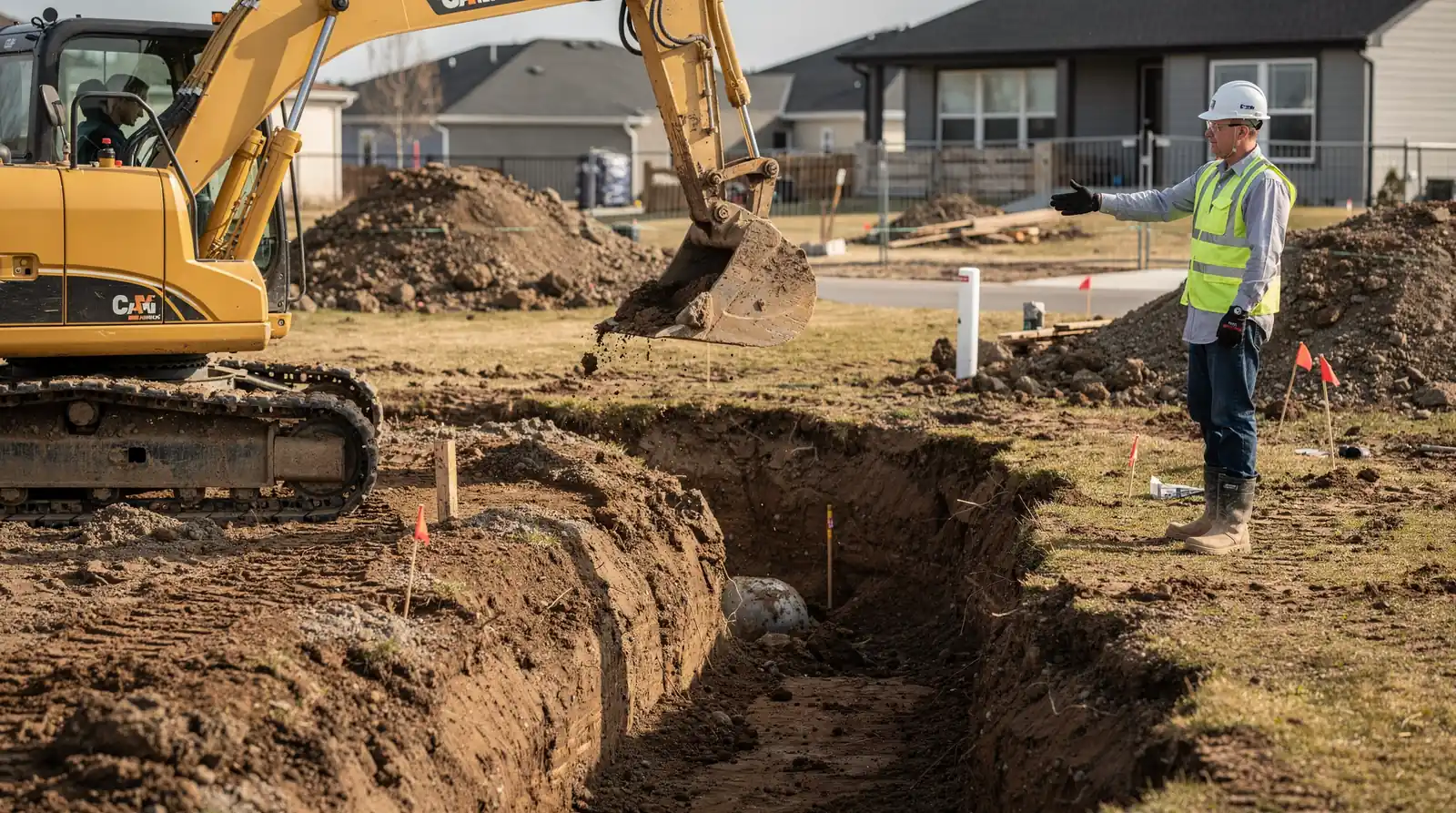 A full-service excavating contractor should offer grading, septic installation, field lines, basement excavation, pond