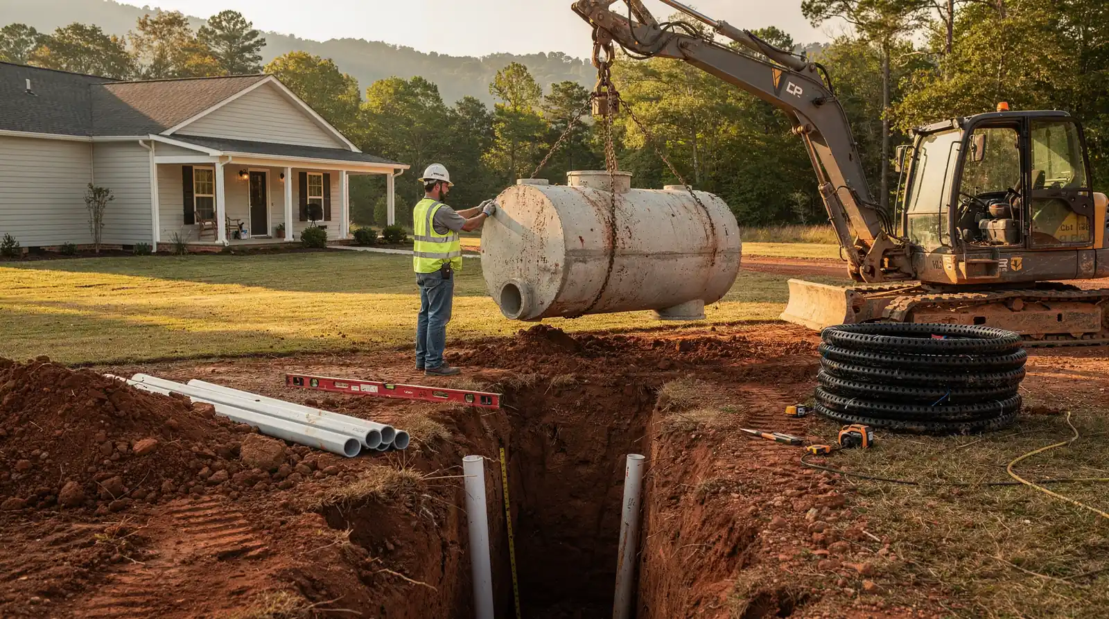 Stewart Brothers Grading specializes in safe, efficient, and code-compliant septic system installations for residential